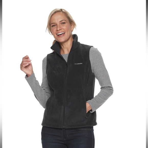Columbia Jackets & Blazers - Columbia Charcoal Fleece Vest size L